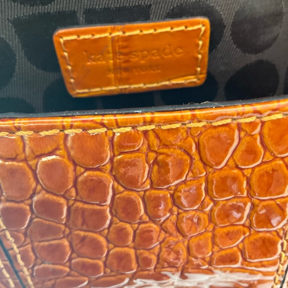 Kate Spade Vibrant Orange Embossed Clutch